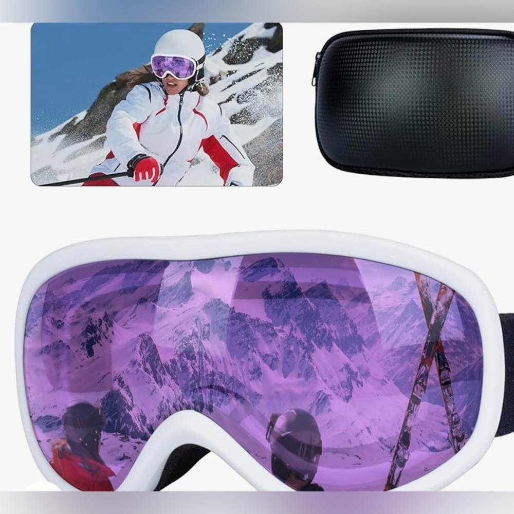 COPY - NWT Goggles with OTG Design Adjustable Strap Anti-UV Anti-Fog Adult Yout…